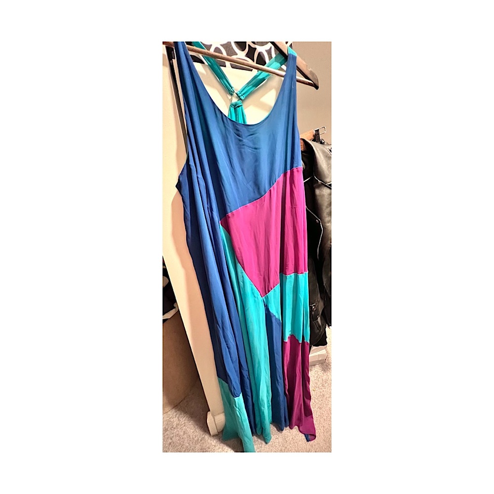 Blue and purple MAXI sundress; Size 22/24